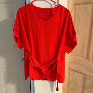 Red blouse